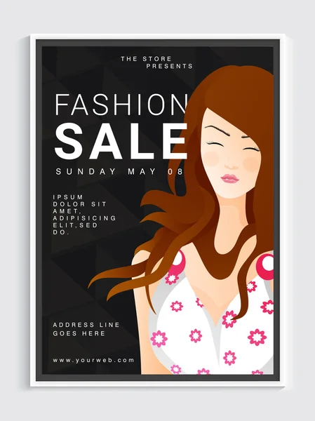 Fashion Sale Poster, Banner or Flyer design. — Stock Vector