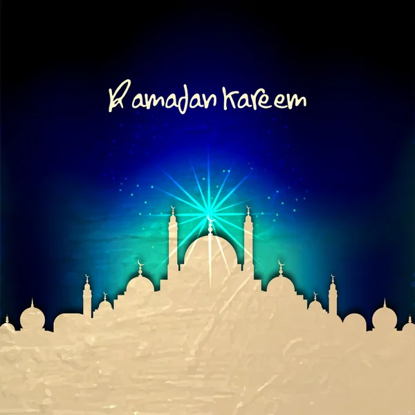 Mosquée créative pour Ramadan Kareem . — Image vectorielle