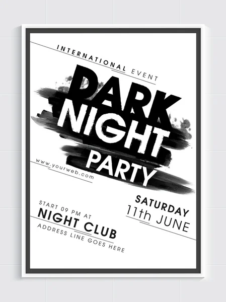 Night Party Template, Banner or Flyer design. — Stock Vector