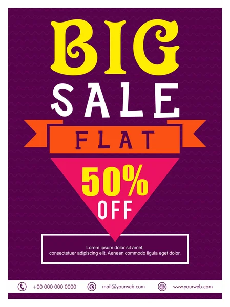 Big Sale Flyer, Banner or Poster design. — Stock Vector