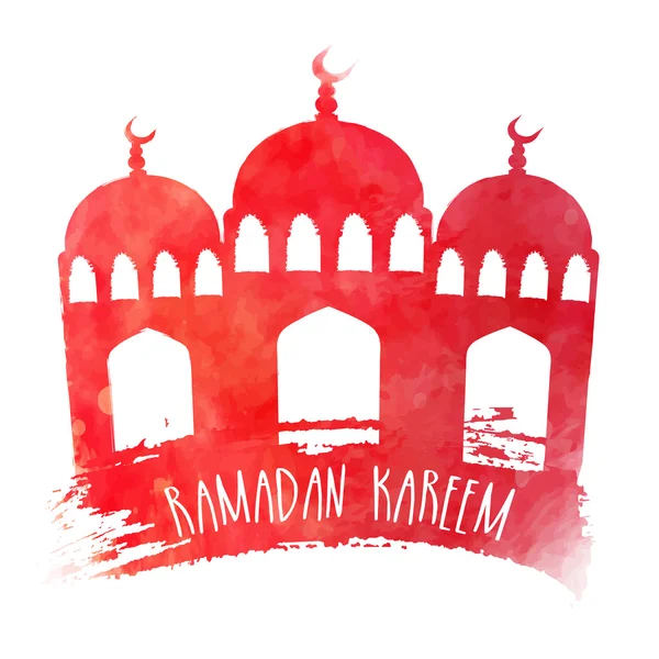 Moschea per la celebrazione del Ramadan Kareem . — Vettoriale Stock