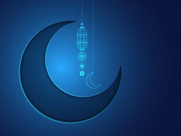 Lua Criativa para a celebração do Ramadã Kareem . —  Vetores de Stock