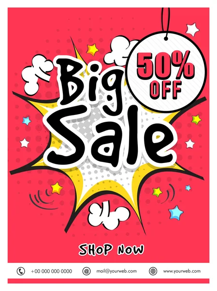 Big Sale Flyer, Banner or Poster design. — Stock Vector