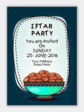 Davetiye Iftar parti kutlama için.