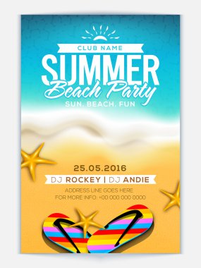 Summer Beach Party Şablon, Banner veya Flyer.