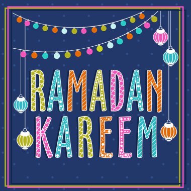 Ramazan Kareem için Afiş, Afiş veya El İlanı.