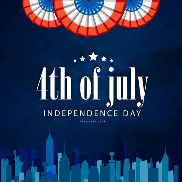 Affisch, Banner eller Reklamblad för 4: e juli firande. — Stock vektor