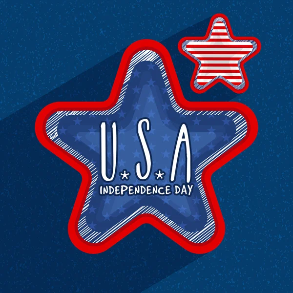 Estrellas 3D para el Día de la Independencia Americana . — Archivo Imágenes Vectoriales