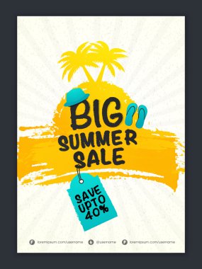 Büyük Yaz Satış Banner, Afiş veya Flyer tasarım.