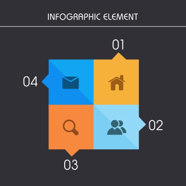 İş için renkli Infographic öğeleri.