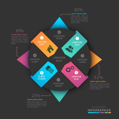 İş için Creative Infographic öğeleri.