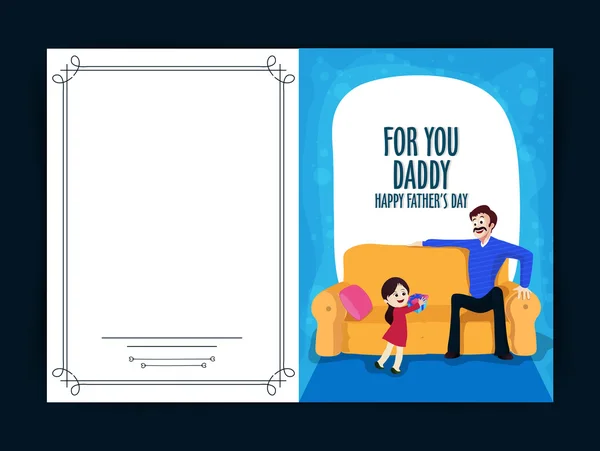 Дизайн поздравительных открыток для празднования Дня отца . — стоковый вектор