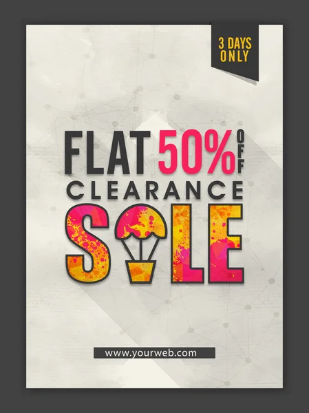 Clearance Sale Banner, Poster or Flyer design. — Stock Vector