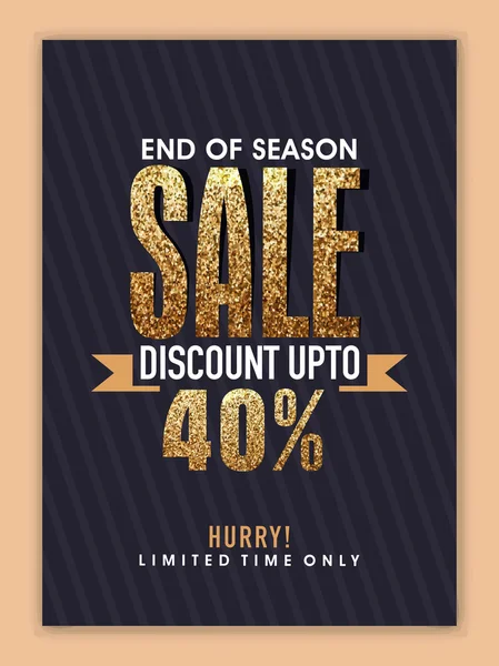 End of Season Sale Banner, Poster or Flyer. — Stock Vector