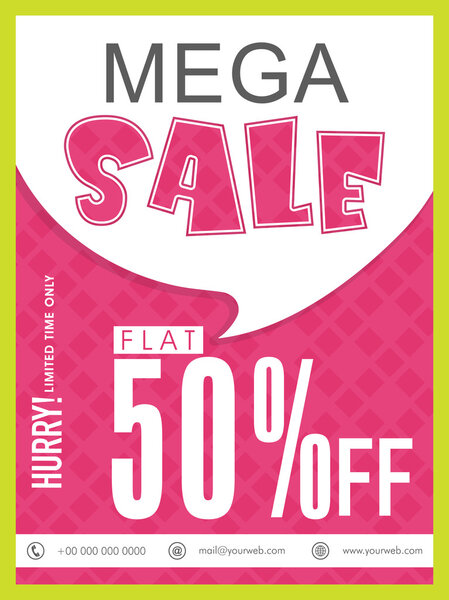 Mega Sale Poster, Banner or Flyer design.