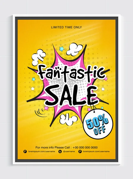 Fantastic Sale Flyer or Banner. — Stock Vector