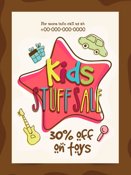 Kids Stuff Sale Banner, Poster or Flyer design. — Stock Vector