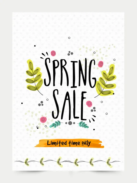 Design de banner, pôster ou panfleto de venda de primavera . — Vetor de Stock