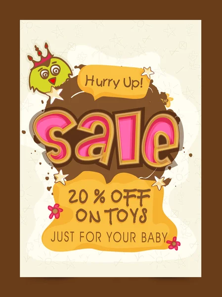 Crianças brinquedos venda Banner, Poster ou Flyer design . —  Vetores de Stock