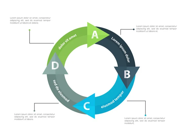 Círculo infográfico creativo para empresas . — Vector de stock