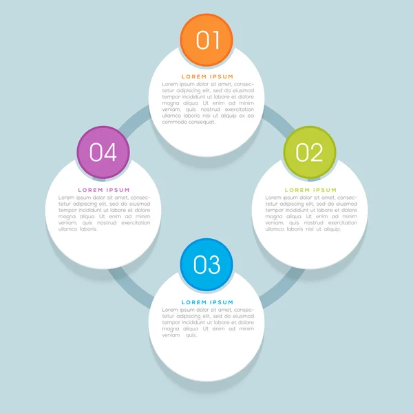 Cercles infographiques créatifs pour les entreprises . — Image vectorielle