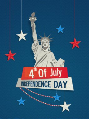 Broşür, afiş veya 4 Temmuz el ilanı.