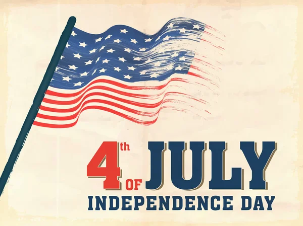 Bandeira Americana para a celebração de 4 de julho . — Vetor de Stock