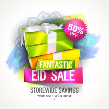 Eid Sale Poster or Sale Banner. clipart