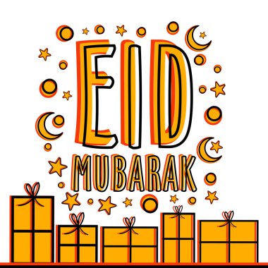 Bayram kutlama için tebrik kartı tasarımı.