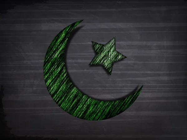 Lune créative avec étoile pour les festivals islamiques célébration . — Image vectorielle