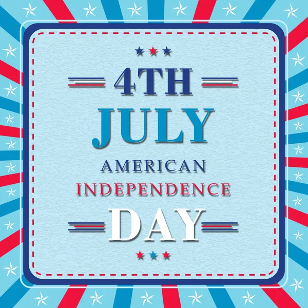 アメリカ独立記念日のポスターまたはバナー. — ストックベクタ