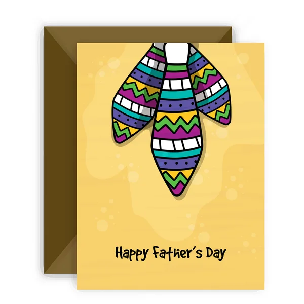 Cartão de Saudação com Envelope para o Dia do Pai . — Vetor de Stock