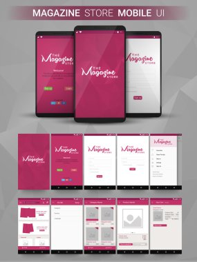 Magazine Store Mobil Ui, Ux ve Gui layput.