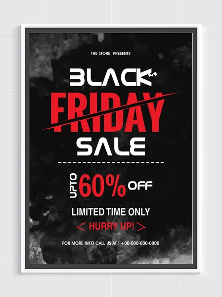 Affiche ou bannière de vente Black Friday . — Image vectorielle