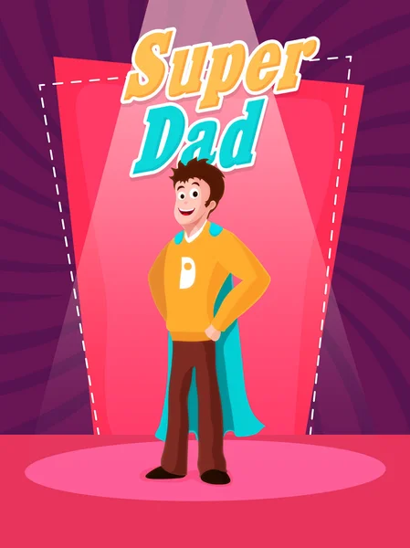 Super papa pour la fête des pères . — Image vectorielle