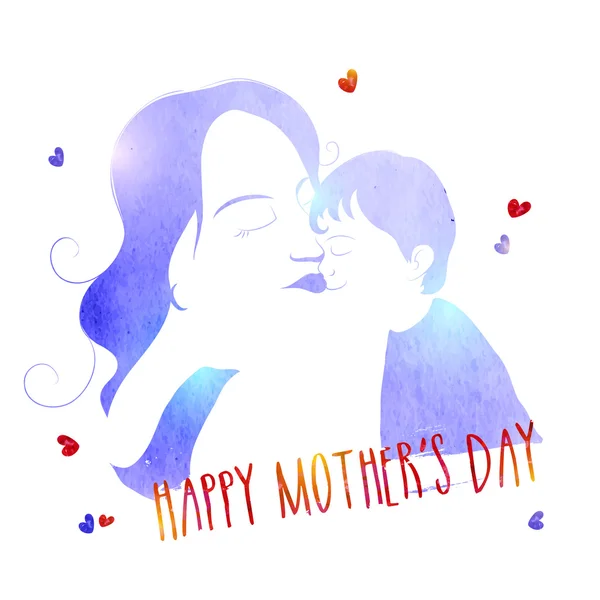 Mother with Child for Mother's Day celebration. — Stock Vector