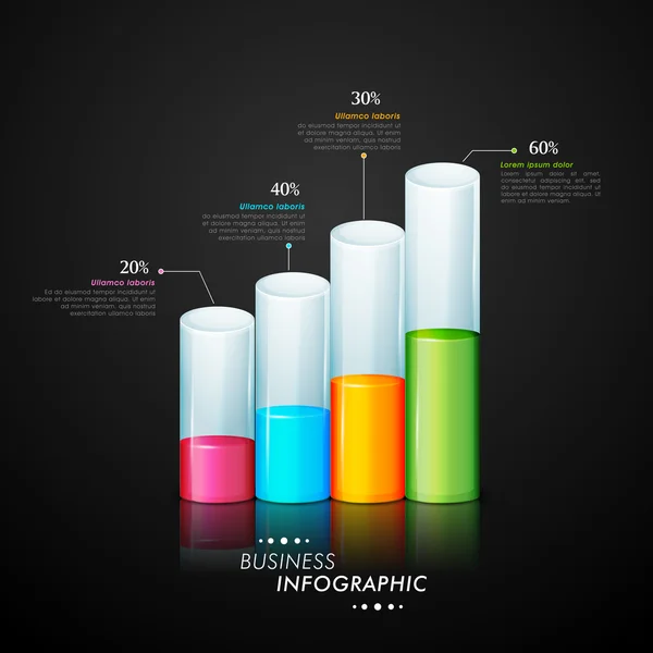 İşletme için infografik çubuklar. — Stok Vektör