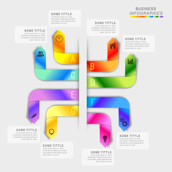 Éléments infographiques colorés pour les entreprises . — Image vectorielle