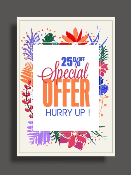 Offre spéciale Affiche, bannière ou prospectus de vente . — Image vectorielle