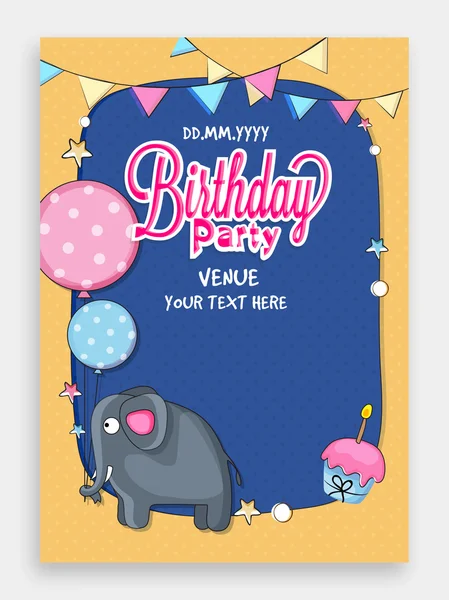 Conception de carte d'invitation fête d'anniversaire . — Image vectorielle