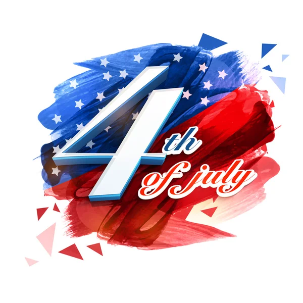 Creative Text for 4th of July celebration. — Stock Vector