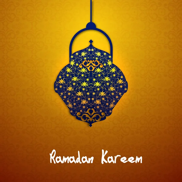 Lanterna floreale per Ramadan Kareem . — Vettoriale Stock