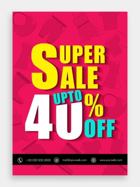 Süper Satış Şablonu, Banner veya Flyer tasarımı.