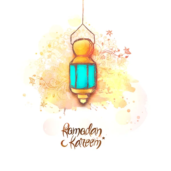 Linterna Tradicional para Ramadán Kareem . — Vector de stock