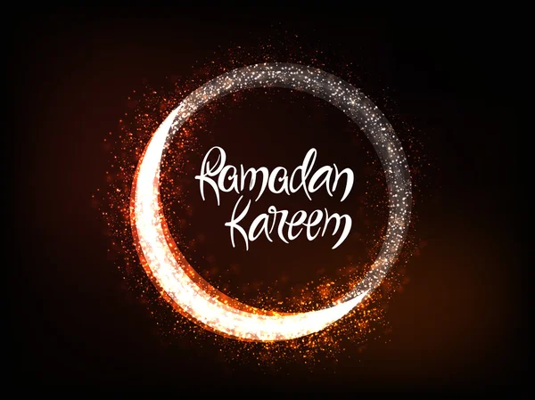 Cartão de saudação com lua para Ramadã Kareem . —  Vetores de Stock