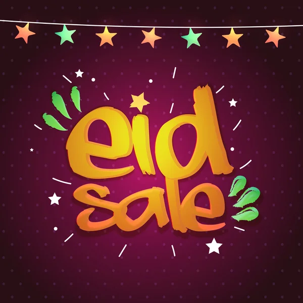 Eid verkauf poster, banner oder flyer design. — Stockvektor