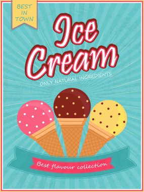 Dondurma Şablonu, Banner, El İlanı veya Menü Kartı.