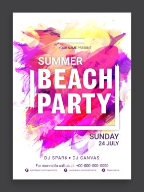 Summer Beach Party Şablon, Banner veya Flyer.