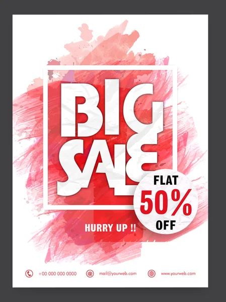 Big Sale Flyer or Sale Banner. — Stock Vector