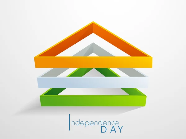 Τριχρωματικά τρίγωνα για την ημέρα της ανεξαρτησίας της Ινδίας. — Διανυσματικό Αρχείο